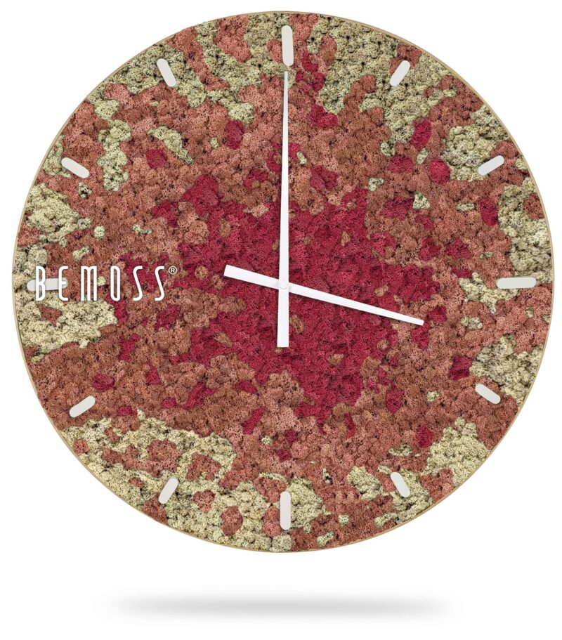 Reloj de musgo BEMOSS® SPLASH Pink con esfera