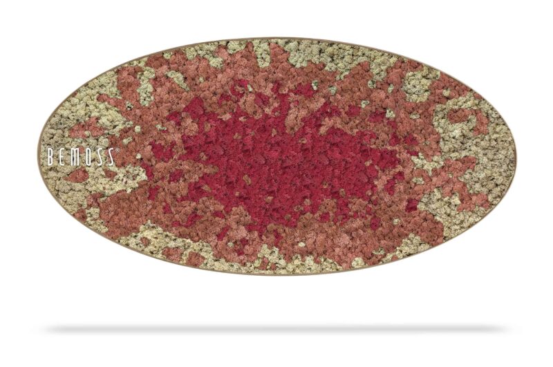 Cuadro de musgo Elipse BEMOSS® SPLASH Pink