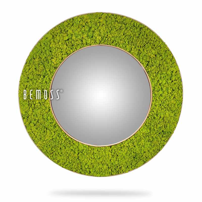 Espejo redondo MUSGO DE ISLANDIA mono LIME