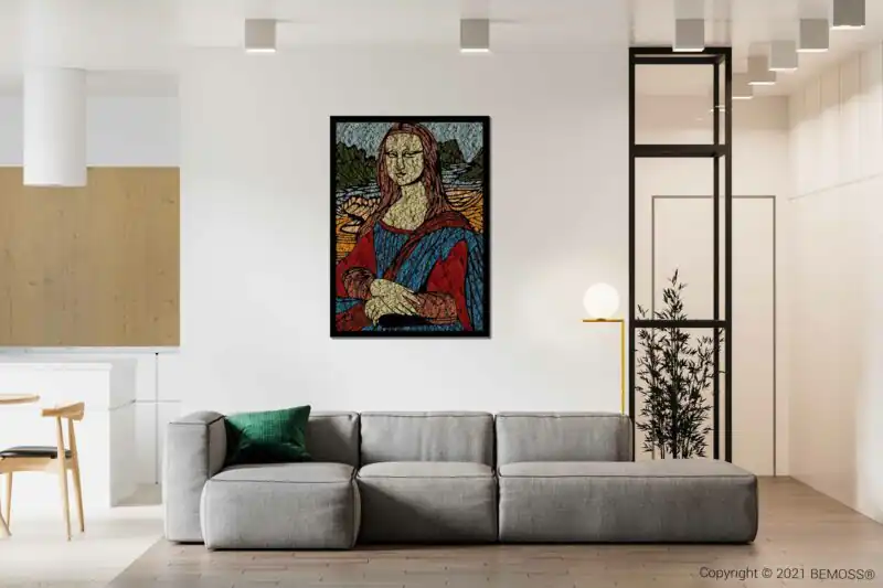 Cuadro de musgo Mona Lisa (127x92cm)
